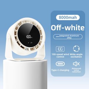 Portable Mini Desktop Fan Ultra Quiet Office Computer Desk Fan USB Charging ABS Material Touch Button Control Fan S15