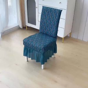 Cool Skirt Chair Covers Thickened Dining Chair Covers with Skirt Elastic Chair Covers for Banquets