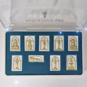 Set of 7 day Buddha image with Jivon and Temple stamp