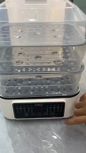 【Malaysia Plug】34L Electric Steamer Multi-functional Stainless Steel Three-layer Digester One Pot Household Large Capacity Steamer Wok Cooking Pot Cooking Pot