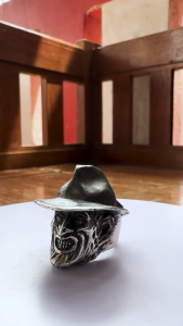 Pewterland Ringskull Freddy Cincin Tengkorak Bahan Logam Timah Pria dan Wanita