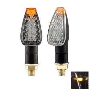2pcs/set Motorcycle LED Turn Signals Fishscale Flashing Motorbike LED Bendable Daytime Running Lights Universal Car Accessories