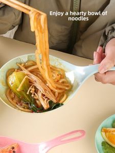 Handle Plate Boki Eating Broadcast Large Spoon Hot Pot Serving Tray Home Dining Plate with Handle Food Serving Tray