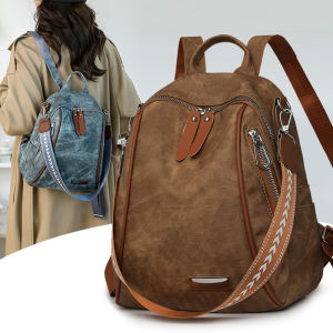 TANFAN | Fashionable Korean Style Womens Versatile Commuter Backpack Soft Leather