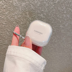 For Samsung Galaxy Buds Live 2 Pro 2 FE Case Simple Shell Leopard Print TPU Earphone Case Accessories Cover With Pearl Keychain