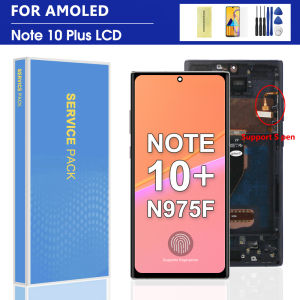 For Samsung Note10+ N975F AMOLED Screen Replacement with Frame Touch Display for Note 10 plus + S Pen Support for Fingerprints