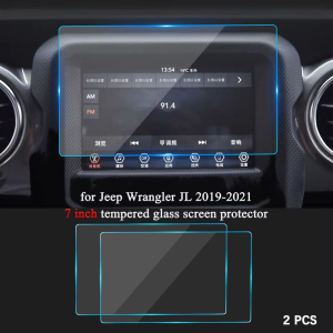 7" Tempered Glass Navigation Display Screen Protector for Jeep Wrangler JL 2018-2021 Screen Protective Film Interior Accessories