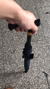 Cane Umbrella Anti slip Automatic Double Bone Black Rubber Sunshade Umbrella Long Handle Umbrella