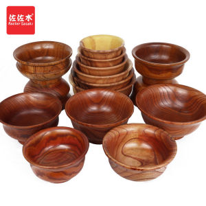 Bát Gỗ Nguyên Khối Phong Cách Tây Tạng Bát Trà Sữa Bát Cơm Bát Tròn Bát Tráng Men Thủ Công Bát Tròn Bát Đựng Thức Ăn