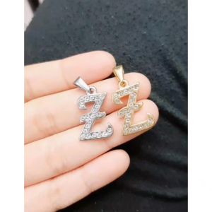 Liontin Titanium Anti Karat Tanpa Kalung Leontin Huruf Alphabet Abjad Inisial Z Klasik - Lovelybutik