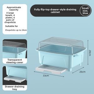 Water-Draining Counter Top Cutlery and Dish Organizer