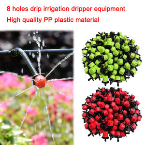500Pcs 1/4 Inch Adjustable Irrigation Drippers Drip Irrigation Sprinklers Rotating Sprinklers for Watering System