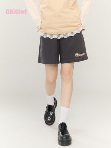Gbiaior | Beige Letter Print Casual Shorts For Women