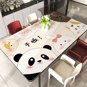 Waterproof Oil-resistant PVC Leather Tablecloth 2025 New Style Dining Table Mat Easy Cleaning Luxury Sensation Desktop Protector