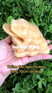 Ông Thiềm thừ đá ngọc hoàng long thu hút tài lộc kích thước 8cm & 10cm