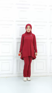 Setelan olahraga wanita muslimah Setelan baju olahraga senam perempuan jogging senam tenis badminton