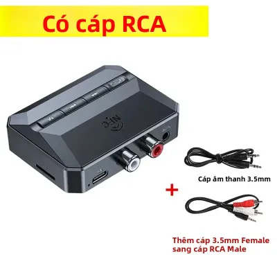 Bộ Thu Âm Thanh NFC Bluetooth 5.3 3.5mm AUX RCA USB TF HIFI Stereo Không Dây Với Mic Cho Bộ Kit Xe Hơi Loa Amply
