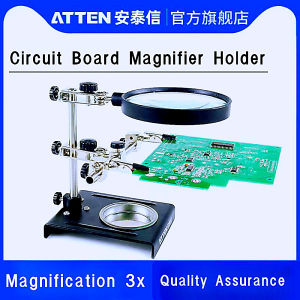 ATTEN Magnifier Repair Stand FT-90A Soldering Iron Auxiliary Soldering Circuit Board Clamp Electronic Tools Circuit Board Magnifier Stand
