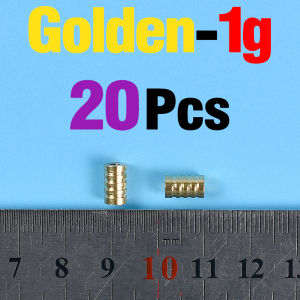20Pcs/Pack Fishing Accessories Brass Copper Sinker Weight Sinker for Fishing Lures 0.8g/1g/2.8g 