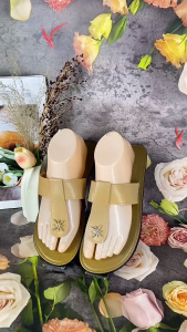 Fashion Womens Wear One finger Toe Flat Rubber Slipper 865