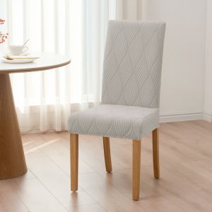 1PC Màu Trơn Jacquard Ghế Ăn Bao Co Giãn Đa Năng Có Thể Tháo Rời Phong Cách Hiện Đại Polyester Spandex Cho Gia Đình Khách Sạn Tiệc Cưới