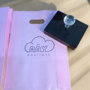 [Tặng Mực] Con Dấu In Thương Hiệu Khắc Dấu Logo Khắc Dấu In Túi Nilon In Hộp Carton Túi Kraft In Ly Nhựa Mộc In Bao Bì