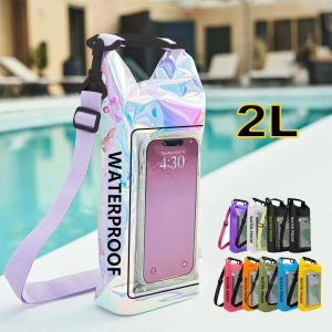 2L Dry Bag Swimming Pack Touch Screen Outdoor Waterproof Phone Pouch Kayak Storage Bag Drifting Rafting Surfing Boating Backpack