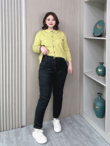 High Waist Casual Harlan Jeans Womens plus Size Elastic Loose Slimming Spring Autumn New Style Denim Pants for plus Size Women