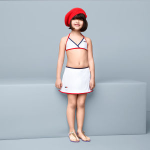 ชุดว่ายน้ำเด็กหญิง BE Van De an ชุดเดรสบิกินี่ 3 ชิ้น สำหรับเด็ก ชุดว่ายน้ำผ้าไนลอนและยางยืดสำหรับฤดูร้อนปี 2022