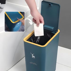 Tempat Sampah Kotak Tertutup Ukuran 10L & 15L