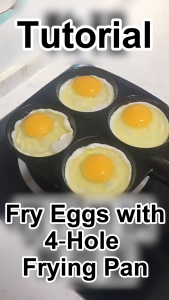 KEVE 4 Hole Non Stick Frying Pan Egg Pan for Breakfast Pancake Omelette Burger Cooking