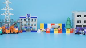 Đồ chơi xe công trình biến hình đảo chiều 2in1 mới nhất 2024