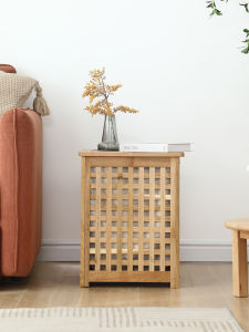 Japanese Ins Style Solid Wood Sofa Side Table Economical Living Room Coffee Table Small Apartment Bed & Breakfast Storage Log Bedside Table