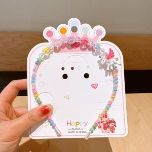 Cross-Border Childrens Jewelry Set Colorful Beads Bracelet Cartoon Hairband Earrings Princess Girls Accessories Necklace