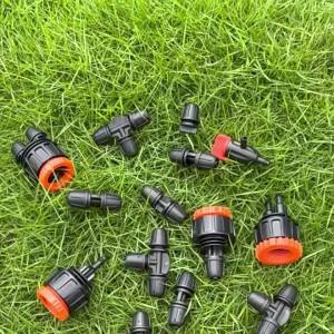 10pcs Straight Elbow End Plugs Pipe Adapter Irrigator Fitting Garden 3/8" To 1/4" Hose Connector 8/11 To 4/7mm Barbed Lock Tee