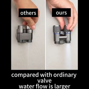 High Quality 2 Way Angle Valve black SUS304 Stainless double switch Nylon cloth is given as a gift Two Way Angle Valve 1/2"x 1/2"