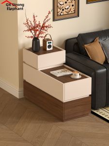 QIANGXIANG | Mid Century Narrow Side Table Storage Cabinet