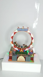 FC903 Carole Towne Holiday Train Express Christmas Village LED Lights Festiver Musical Decoration