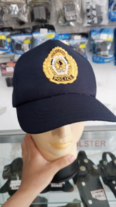 New Navy Blue Police Bullcap with Original Embossed Embroidery Tourist Fit/Use