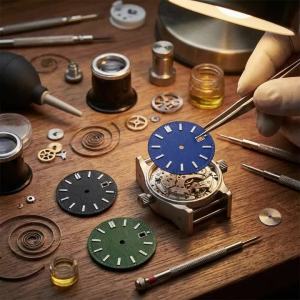 33.5mm No Logo Vertical Stripe Texture Watch Dial Suitable for NH35 Movement Collection Case Mod Parts