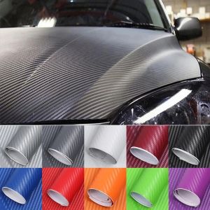 3D Carbon Fiber Car Sticker Multi-color Roll Film Vinyl Wrap Film Car Interior Styling Stickers Decor Motorcycle Laptop Skin Decal