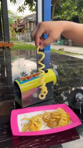 Mesin kentang Curly Model Tabung 4 Inch Terbaru