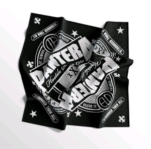 ONE CLICK-slayer bandana scraf motif head band mask golden polyester