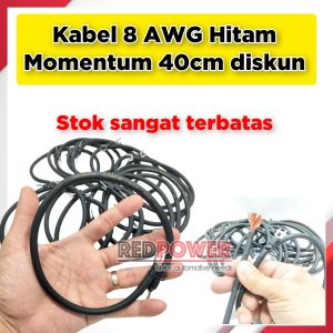 Redpower kabel grounding 8 awg hitam bahan kabel Momentum di skun tinggal pakai 40cm