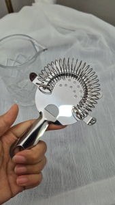 Cocktail Strainer สแตนเลส ทรงแบน แบบมีสปริง อุปกรณ์บาร์