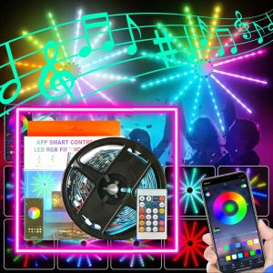 Đèn led pháo hoa RGB 16 triệu màu Size lớn điều khiển trên app điện thoại nháy theo nhạc và hơn 200 chế độ nháy khác nhau có điều khiển từ xa trang trí decor phòng ngủ phòng khách trang trí tết - Lazada