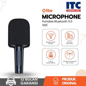 Mic Speaker Bluetooth 2in1 Portable Olike KM1 Original Bergaransi Microphone