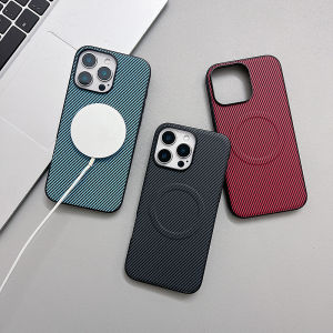 For Magsafe Magnetic Solid Color Matte Soft TPU Frame+Carbon Fiber Shockproof Phone Case For iPhone 16 Pro Max Bumper Back Cover