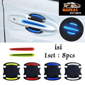 Stiker Anti Gores Reflector Pelindung Gagang Pintu Mobil Handle Car Door Sticker Protector Universal 1set 8pcs