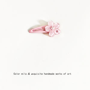 Creamy Pink Cherry Blossom Barrettes! Young Adult Flower Side Clip Sweet Bangs Side BB Clip Hairpin Hair Ornaments Headdress